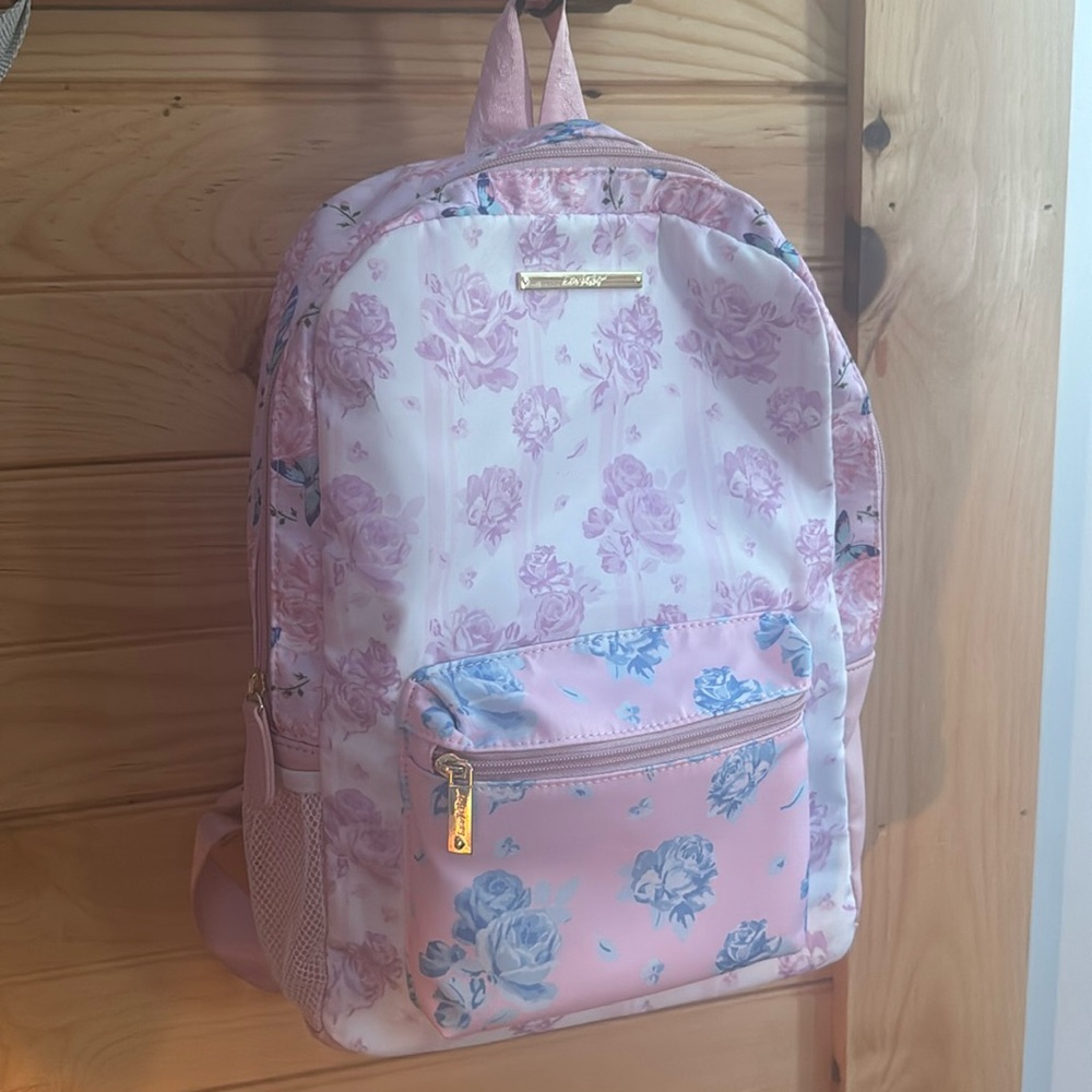 Betsy Johnson Floral Backpack and Crossbody